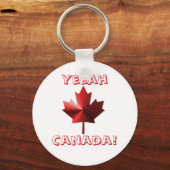 Yeeah Canada Flag Maple Leaf Sleutelhanger (Voorkant)