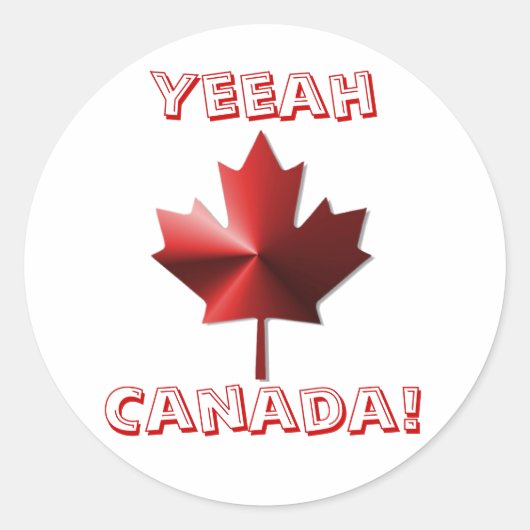 Yeeah Canada Flag Maple Leaf Stickers (Voorkant)