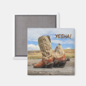 Yeeha Rustic Western Boot Magnet Magneet (Voorkant / Achterkant)