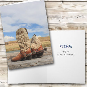 Yeeha! Westerse Laarzen Viering All Occasion Kaart