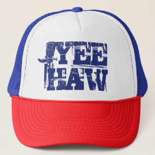 Yeehaw Blue Patriotic Cowboy Boot Trucker Pet