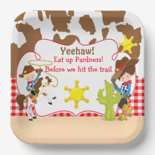 Yeehaw Cowboy Westerne Birthday Party Papieren Bordje