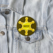 Yeehaw Cowboy Westerne Birthday Party Ronde Button 7,6 Cm (In situ)