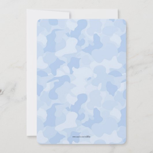 YEEHAW ! Invitation bleue de fête d'anniversaire (Dos)