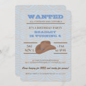 YEEHAW ! Invitation pour une fête d'anniversaire d (Devant / Derrière)