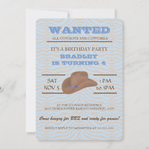 YEEHAW ! Invitation pour une fête d'anniversaire d