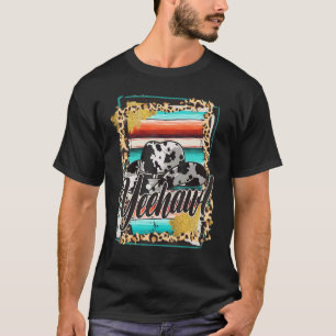 YEEHAW Luipaard Koe Patroon Print Serape Rodeo 1 T-shirt