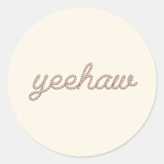 Yeehaw Rope, mijn eerste Rodeo verjaardagsfeestje Ronde Sticker
