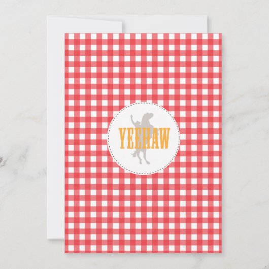 Yeehaw! uitnodiging van Cowboy Birthday (Achterkant)
