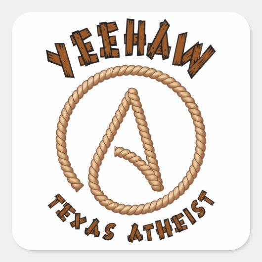 Yeehaw! Vierkante Sticker (Voorkant)