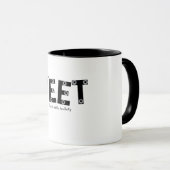 YEET Bold Grey Typography fixed bullets Design Mok (Voorkant rechts)