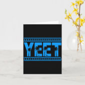 Yeet Funny Slang Quote Humor Meme Kaart (Gele Bloem)