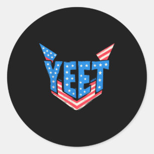 Yeet Kleding Grappig Gezegde Quote Mannen Vrouwen Ronde Sticker