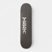 Yeet Logo Minimalist Dark Skateboard (Devant)