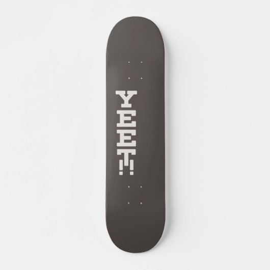Yeet Logo Minimalist Dark Skateboard (Devant)