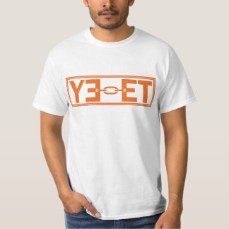 YEET-logoontwerp: vette oranje typografie T-shirt