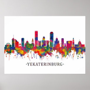 Yekaterinburg Russia Skyline Poster