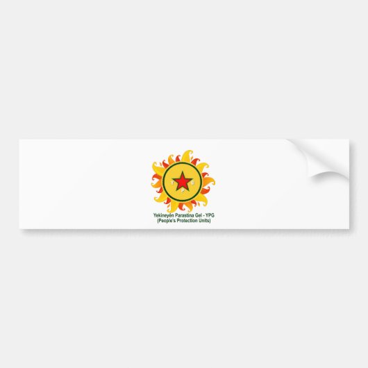Yekîneyên Parastina Gel - YPG Bumpersticker (Voorkant)