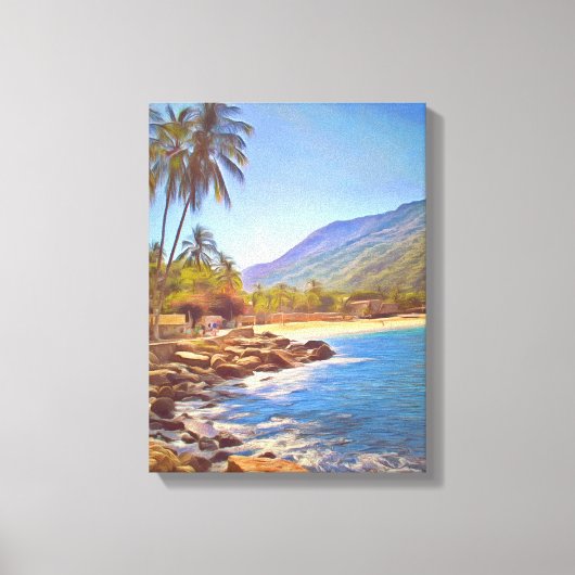 Yelapa Beach 761 Kunst Canvas Afdruk (Voorkant)