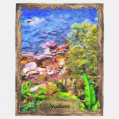 Yelapa Schilderachtig Uitzicht 0819 Fleece Deken (Voorkant)