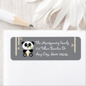 Yell Bamboo Baby Panda in Diapers Adresse Stickers (En situation)