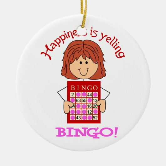 Yelling Bingo Keramisch Ornament (Voorkant)