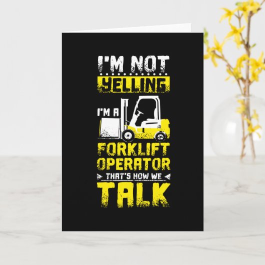 Yelling Forklift Operator Kaart (Gele Bloem)
