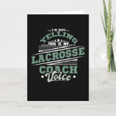 Yelling Lacrosse Coach Kaart (Voorkant)