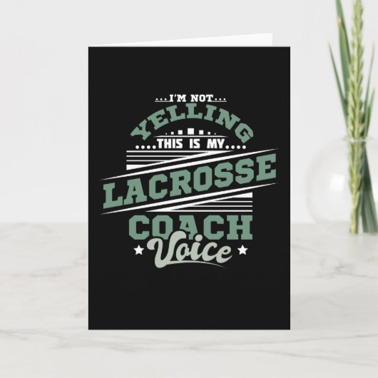 Yelling Lacrosse Coach Kaart (Voorkant)