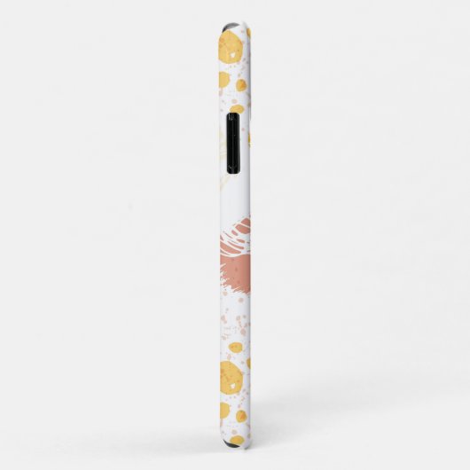 Yello en Oranje Abstract Patroonmonogram Case-Mate iPhone Case (Achterkant/rechts)