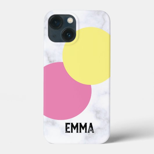 Yello en Pink Ombre met jouw naam Gepersonaliseerd Case-Mate iPhone Case (Achterkant)