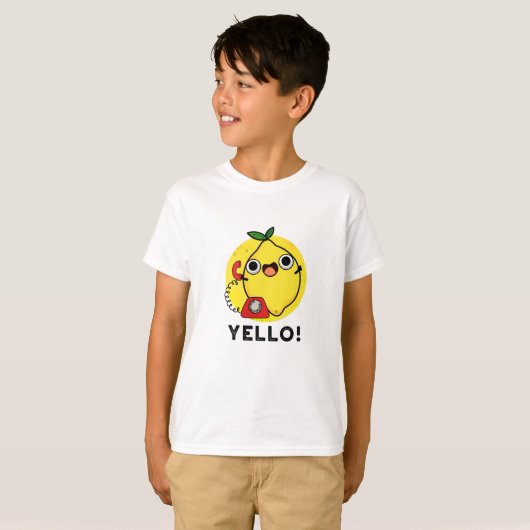 Yello Funny Yellow Lemon Pun T-shirt (Voorkant volledig)