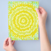 Yellow Abstract Flower Bulk Scrapbook Paper Pages Flyer (Hand)