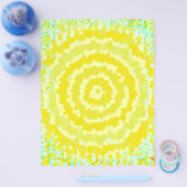 Yellow Abstract Flower Bulk Scrapbook Paper Pages Flyer (Enkel)