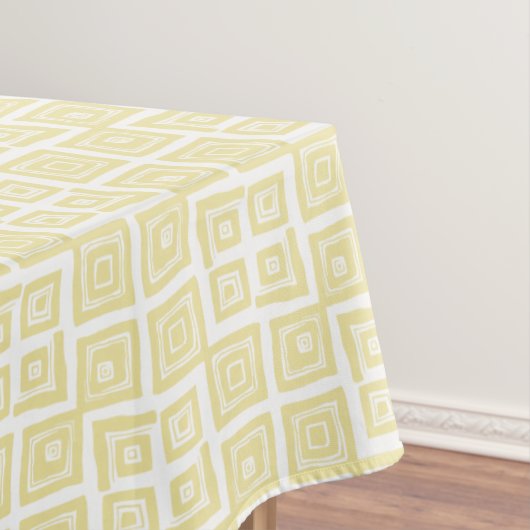 Yellow Abstract Squares Patroon Tafelkleed (Voorbeeld)