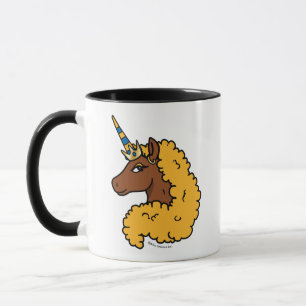 Yellow Afro Unicorn Mok