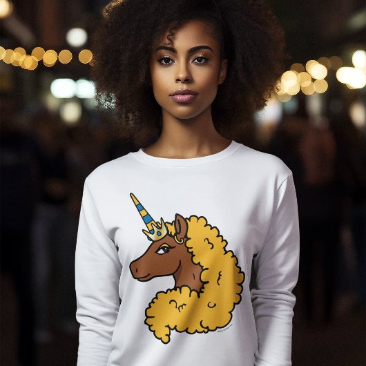 Yellow Afro Unicorn T-shirt