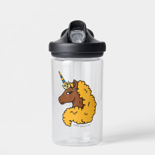 Yellow Afro Unicorn Waterfles