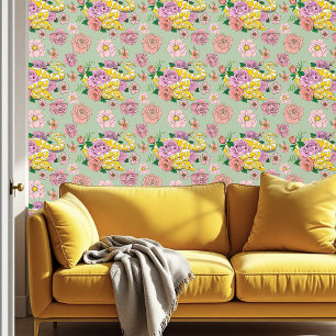 Yellow Albino Ball Python Behang