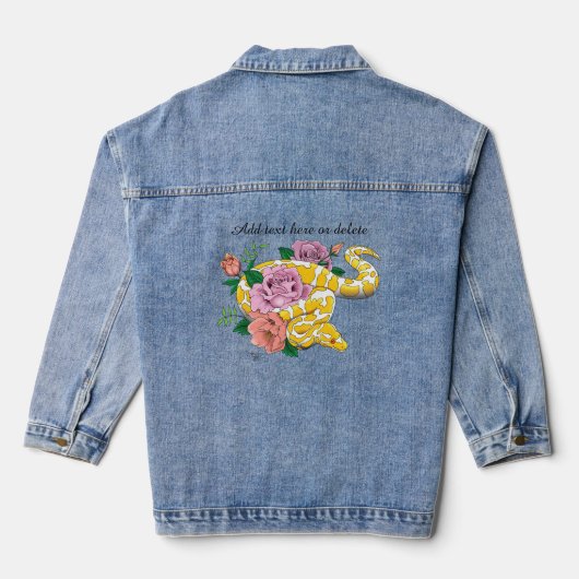 Yellow Albino Ball Python Denim Jacket (Achterkant)