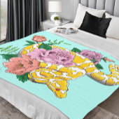 Yellow Albino Ball Python Fleece Deken