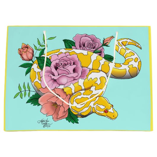 Yellow Albino Ball Python Groot Cadeauzakje (Voorkant)