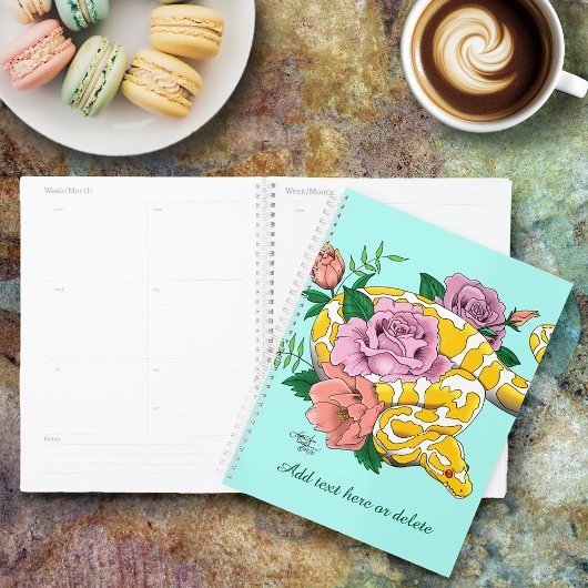 Yellow Albino Ball Python Planner
