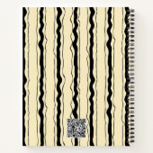Yellow and Black Stripes Fun Simple Elegant Custom Notitieboek (Achterkant)