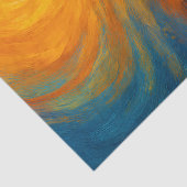 yellow and blue swirl sun energy abstract tissuepapier (Detail)