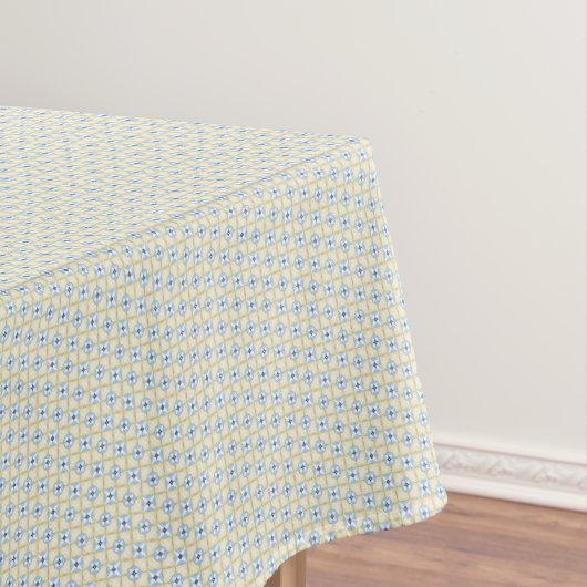 Yellow and Blue Tile Pattern Tablecloth Tafelkleed (Voorbeeld)