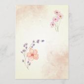 Yellow and Pink Floral Wedding Program Programma (Achterkant)