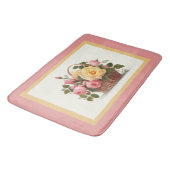 Yellow And Pink Roses Bath Mat (Gekanteld)