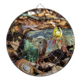 Yellow and Plum Trout Lily en Snagel Shell Dartbord (Voorkant)