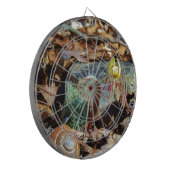Yellow and Plum Trout Lily en Snagel Shell Dartbord (Voorkant Links)